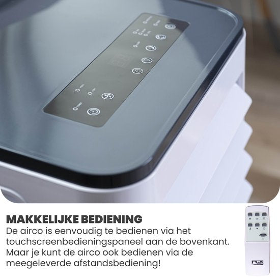 TechnoLife TL-7002 Mobiele Airco - Airconditioning - 7000 BTU - Wit/Zwart