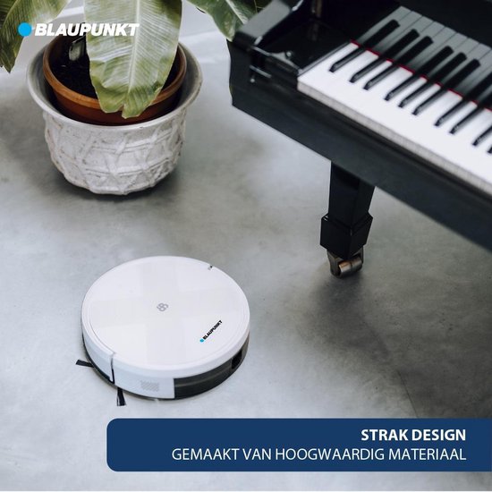 Blaupunkt Robotstofzuiger Bluebot XVAC – Met Laadstation - Slimme Navigatie - Dweilfunctie Mogelijk - Wit
