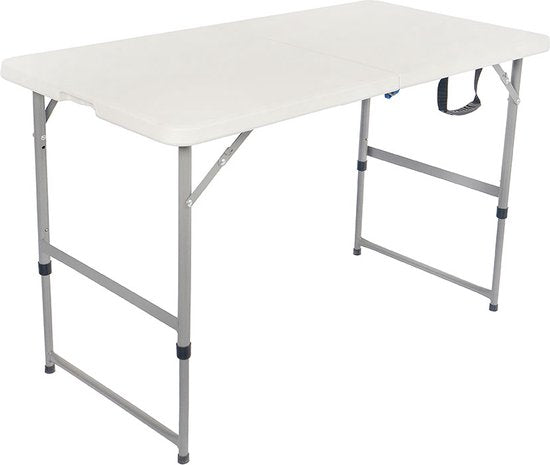 BRASQ Vouwtafel Wit - 120x60x74cm - Campingtafel - Klaptafel - Inklapbaar - Weerbestendig