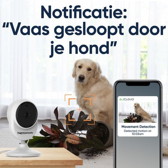 1080p Huisdiercamera met App - Hondencamera - Huisdier Camera - Pet Camera Wifi Binnen- voor Hond / Katten / Dieren