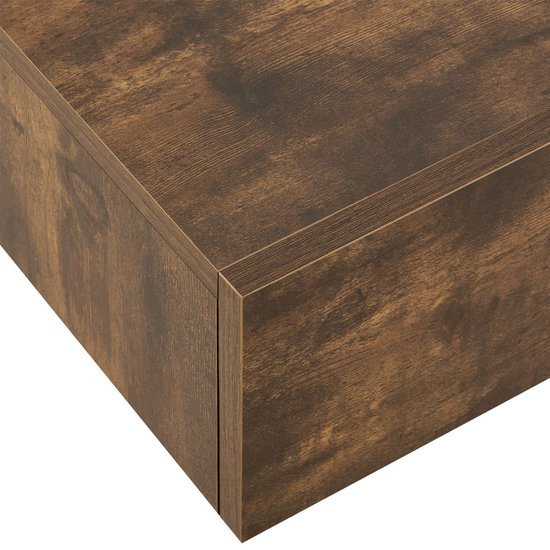 Zwevend Nachtkastje - Houtkleur - Incl. Lade - Set van 2