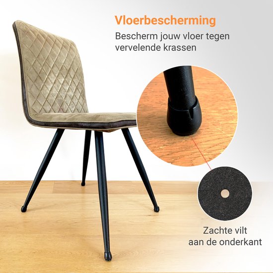Volcan - Stoelpoot Doppen - 12-16mm - AntiKras Vilt - Stoelpootbeschermers - Stoelpoot Beschermers - Vloerbescherming - 24 Stuks - Rond - Zwart