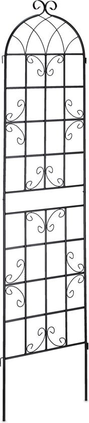 klimplantenrek - metaal - set van 2 - 220 x 50 cm - trellis - zwart