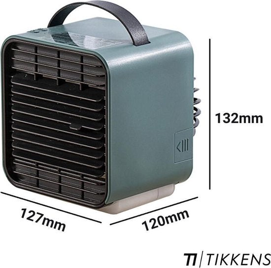 TIKKENS Mini Luchtkoeler / Ventilator / Tafelventilator / Aircooler - Donkergroen
