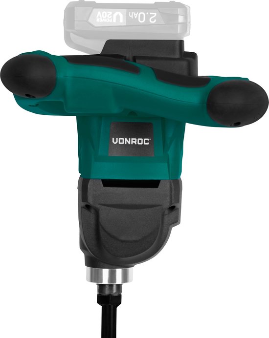 VONROC Accu verf / cementmenger – VPower 20V – Zonder accu & lader – Incl. roerstaaf 600mm, Ø120mm