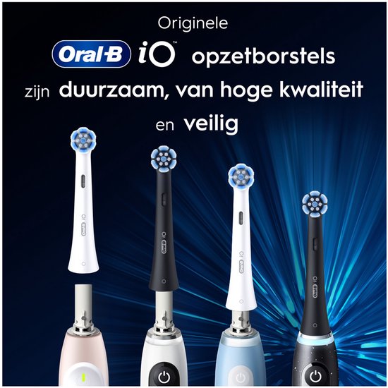 Oral-B iO Series Gentle Care Opzetborstels - Zwart - Voor Gevoelig Tandvlees - 8 stuks