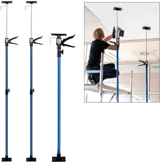 Bouwstempel Set van 2 Blauw Staal 115-290cm 30kg