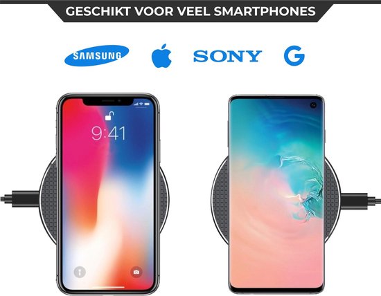 The Life Style Goods - Draadloze Oplader 10W - Inclusief Kabel - Wireless Charger - Fast Charger - iPhone en Samsung