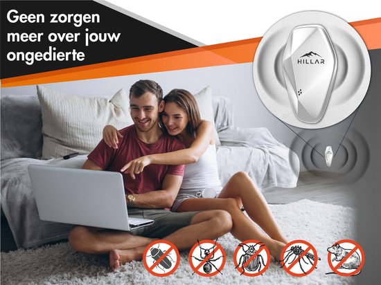 Ultrasone Ongedierteverjager – Tegen Muizen, Ratten, Kakkerlakken, Muggen, Spinnen & Mieren – Plug-in Insectenverdelger – DUO White