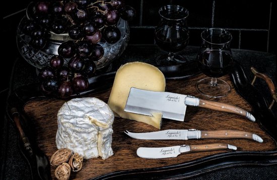 Laguiole Style de Vie Kaasmessenset Luxury Line - 3-delig - Olijfhout