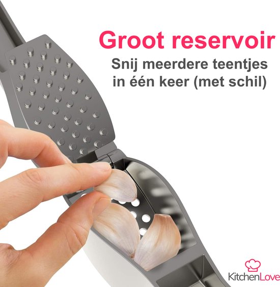 KitchenLove Knoflookpers - Lookpers - Gemberpers - Vaatwasser Bestendig