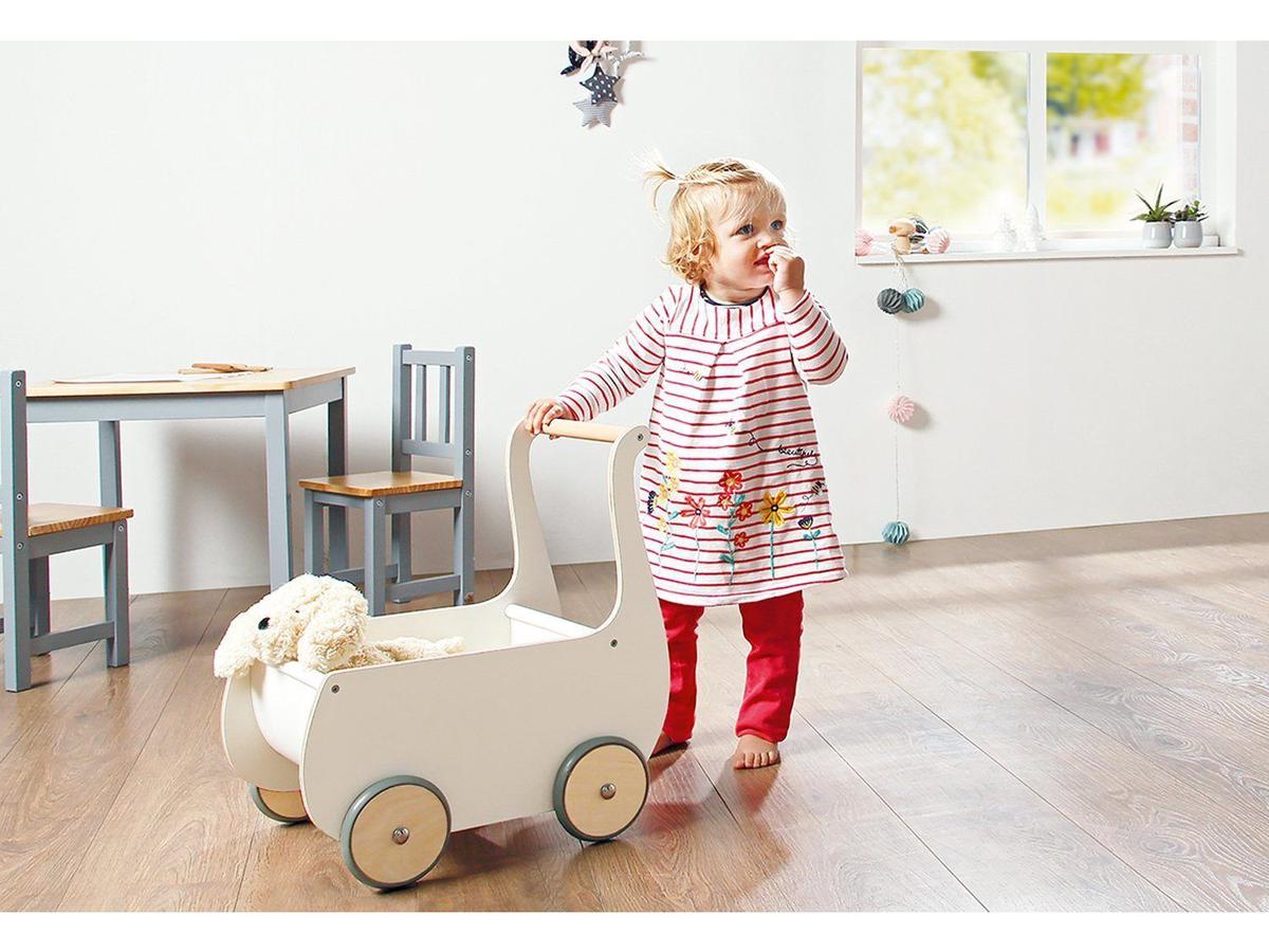 Pinolino Mette Houten Poppenwagen - Wit - 55 x 45 x 60 cm