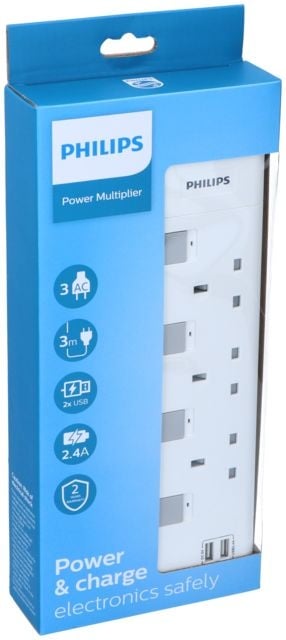 Philips Socket 230V 3 way CHP4130WB/05 - 3 pin socket