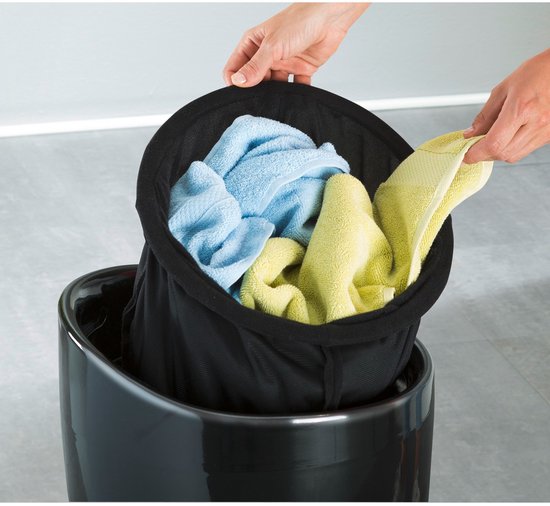 Wenko Badkamer Stoel & Wasmand Candy Zwart