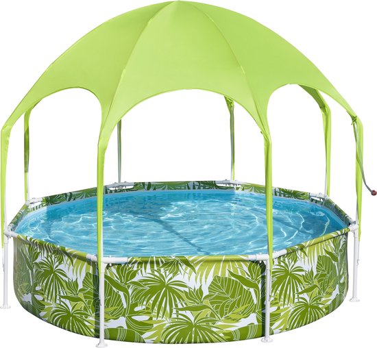 Bestway Splash-in-Shade Rond Bovengronds Zwembad met UV Careful Zonnescherm