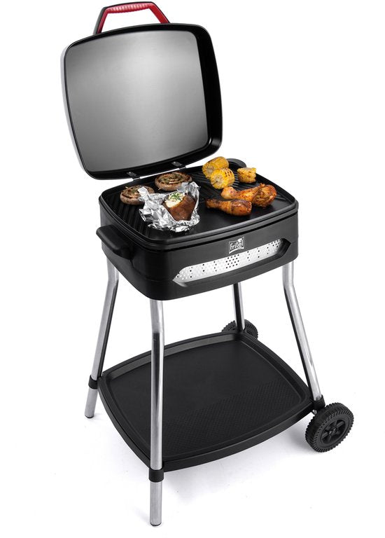 FRITEL barbecue BBQ 3278 - Elektrische bbq / Tafelgrill - Groot Grillopp. 40x36cm - 2000W - Afneembare plaat + Onderstel