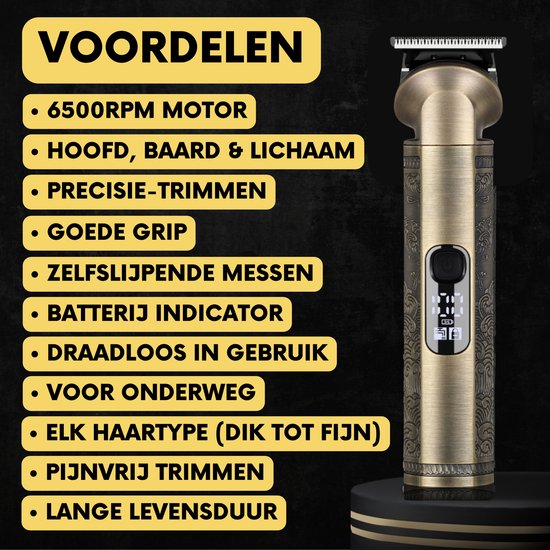 8-in-1 Baardtrimmer Mannen + Travel Bag - Trimmer voor Baard en Lichaam - Incl. 8 opzetstukken - Bodygroomer Mannen - Bodytrimmer Heren - Haar trimmer - Tondeuse - 0.5-15MM - Neus en Oor - Trimapparaat - Baard Machine - Multigroomer