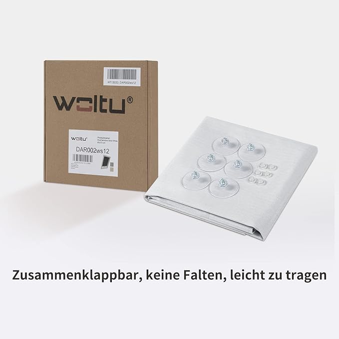 WOLTU thermisch verduisteringsrolgordijn dakraam - zonder boren met zuignappen - wit - 76 x 115 cm - voor Velux en Roto P08 408
