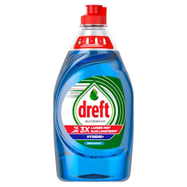 Dreft Handafwas Quickwash Hygiene+ Eucalyptus – Krachtige Ontvetting – Langdurig Schuim – Frisse Geur