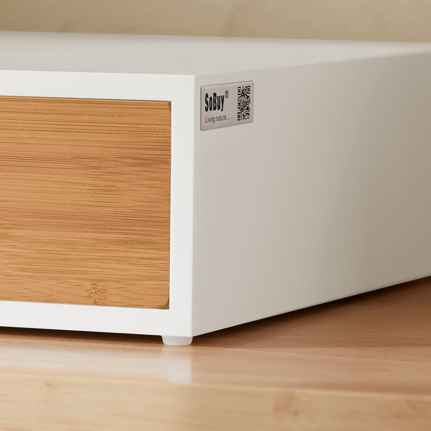SoBuy FRG179-WN Capsulehouder Voor Koffie - Bamboe - 30x9x31 cm