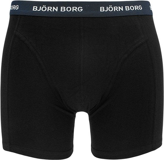 Björn Borg - Heren Onderbroeken 3-Pack Boxers Contrast Solids - Zwart - Maat XXL