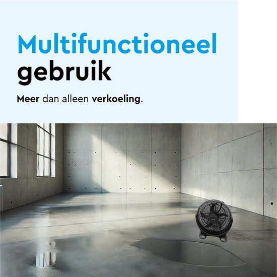 BRASQ Vloerventilator - 50 cm - Zwart - 3 snelheden - Ventilator Staand - Verstelbaar - 90 Watt