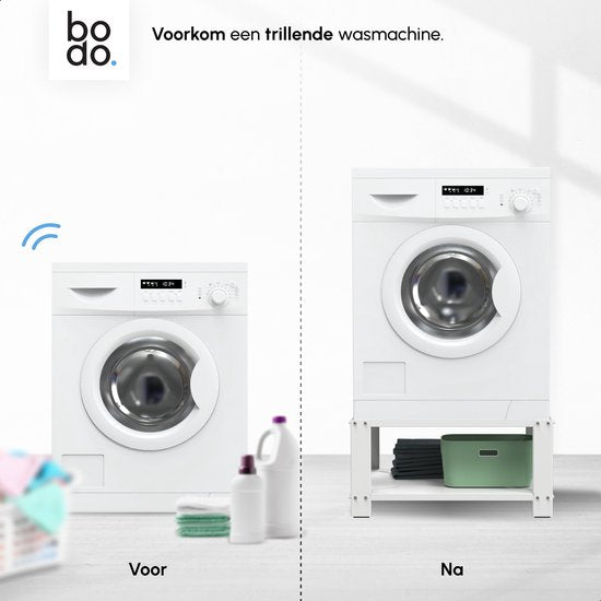 Bodo® Muuranker set Wit - Voor de Bodo wasmachine verhoger