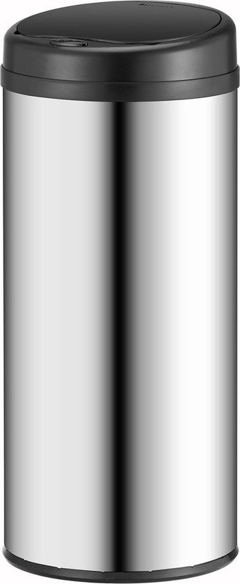 Automatische Prullenbak / Afvalemmer / Sensorprullenbak - 50 Liter - Zilver - Rond