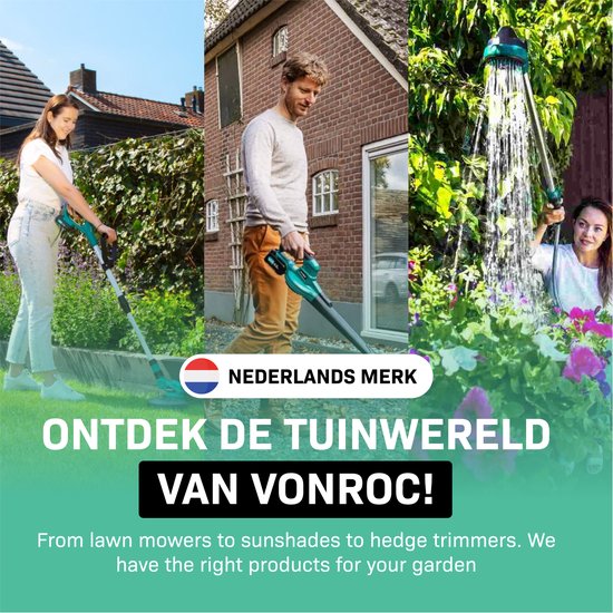 VONROC Bladblazer – Zuigen & Versnipperen – 3300 W – Incl. 40 liter Opvangzak – Zwart