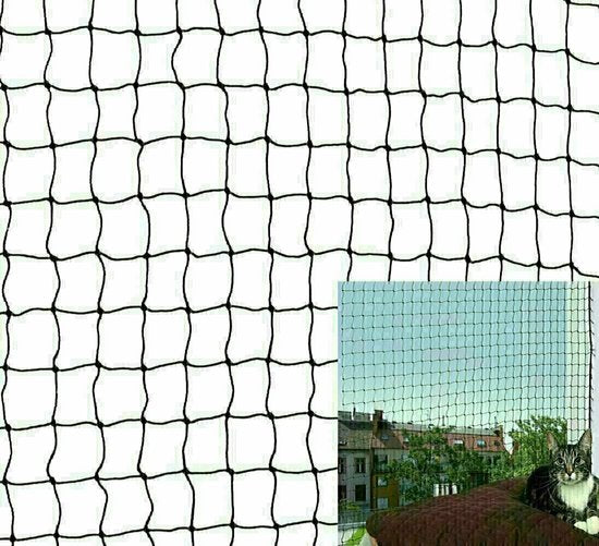 Trixie - Veiligheidsnet - Kattennet - Zwart- 8X3 M