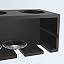 SoBuy FRG66-L-SCH Wijnrek – Wandmontage – 4 Flessen & 6 Glazen – 48 x 12 x 12 cm – Zwart