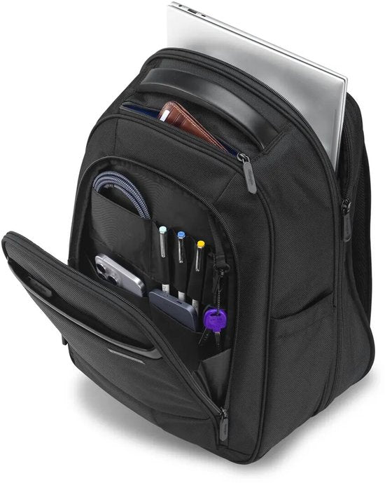 Kensington Contour™ 2.0 15.6" Rugzak - Duurzaam, Waterafstotend Materiaal - Ergonomisch - Zwart