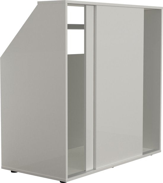 Kledingkast schuine wand zolder slaapkamer schuifdeuren - kledingstang - opbergkast geschikt voor schuine wanden
