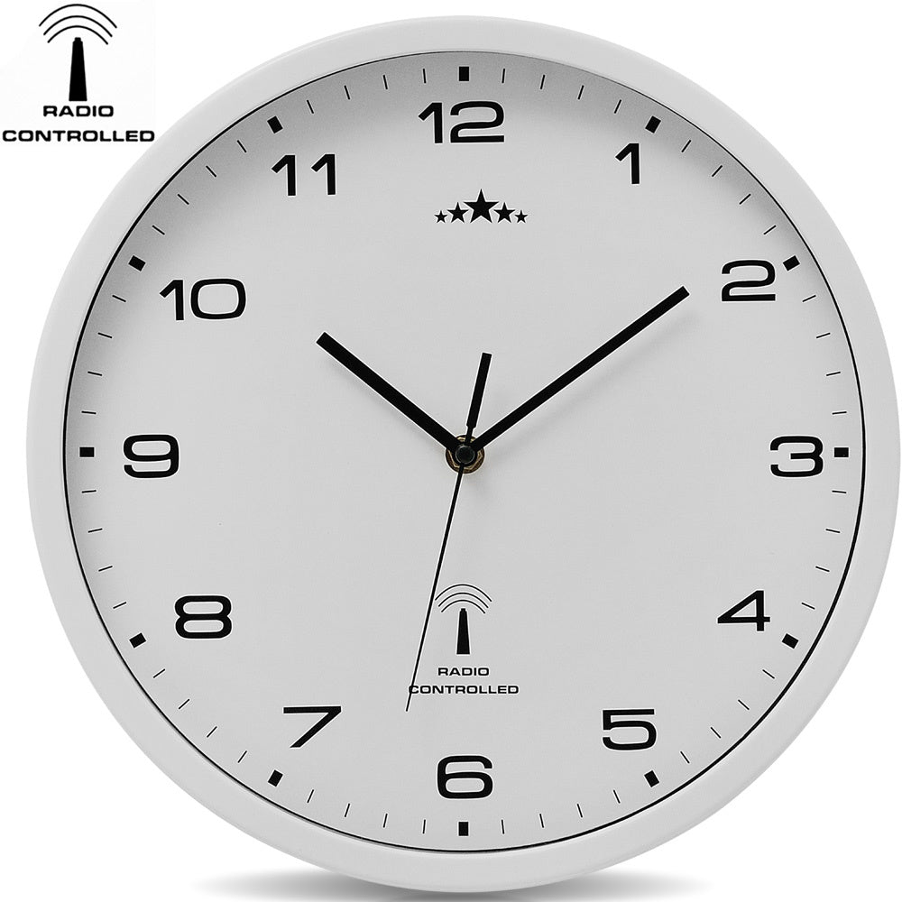 Monzana Wandklok radio Ø 31cm - wit