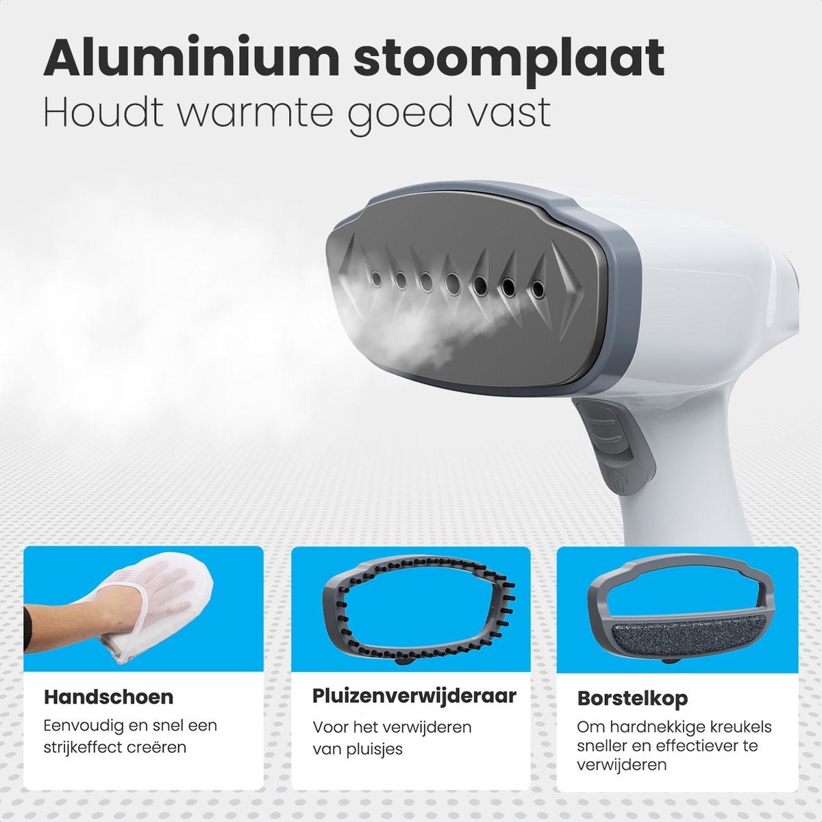 Auronic Kledingstomer - Stoomapparaat - Handstomer voor Kleding en Meubilair - 300ml - Wit