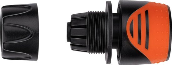 BLACK+DECKER Tuinslang Koppeling 1/2'' - Tuinslangen ⌀13mm - Geïntegreerde Waterstop - Kunststof - Zwart/ Oranje
