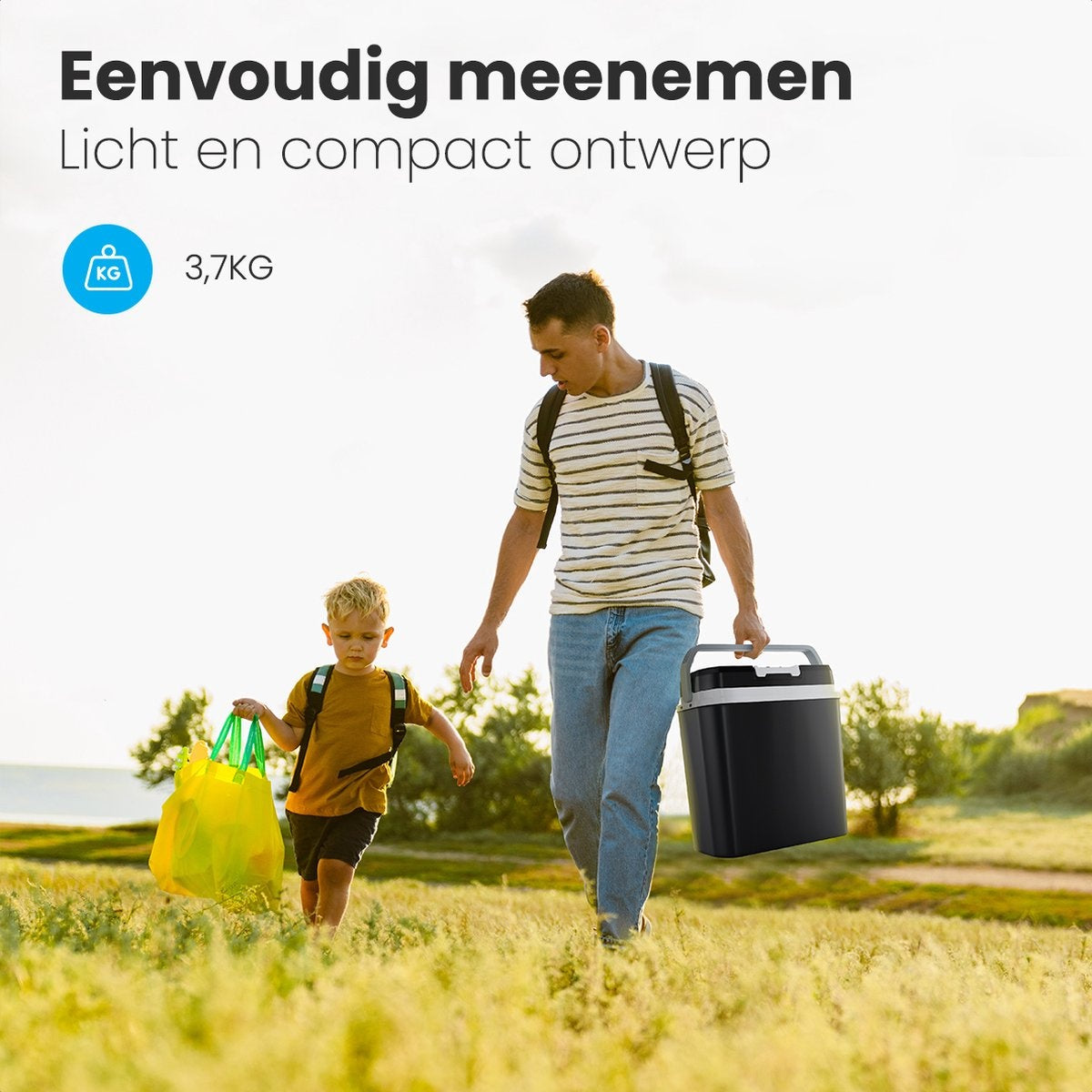 Auronic Elektrische Koelbox - Coolbox - 20L - 12V en 240V - Zwart