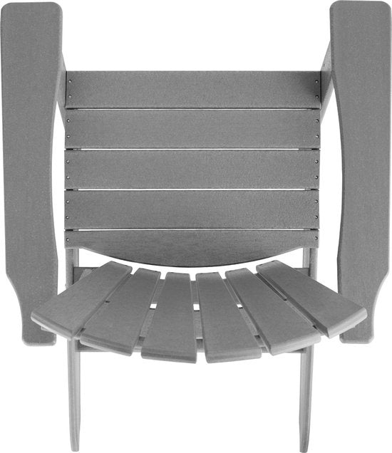tectake - Tuinstoel Joan grijs - tuinstoel in houtlook – 404505