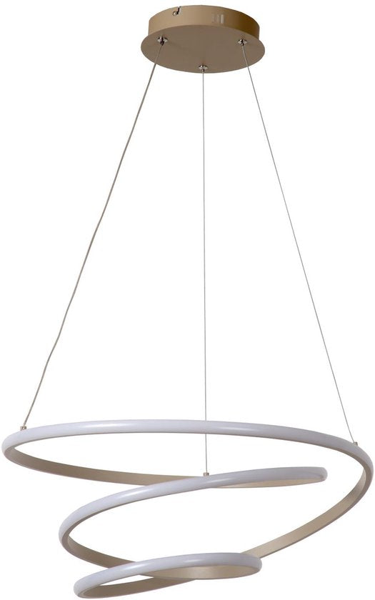 Lucide ESPIRAL - Hanglamp - LED Dimbaar - CCT - 1x40W 2700K/4000K - Taupe - Essential