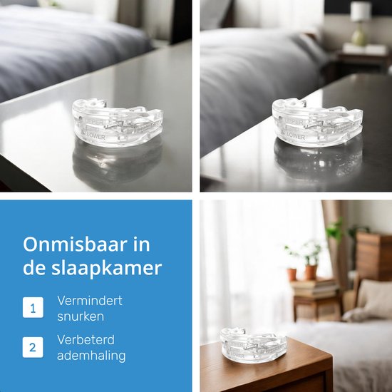 Airmaster Anti Snurk Beugel - Verstelbaar - Nachtrust Producten - Neusspreider - Gebitsbeschermer - Knars - Bitje - Transparant BPA vrij