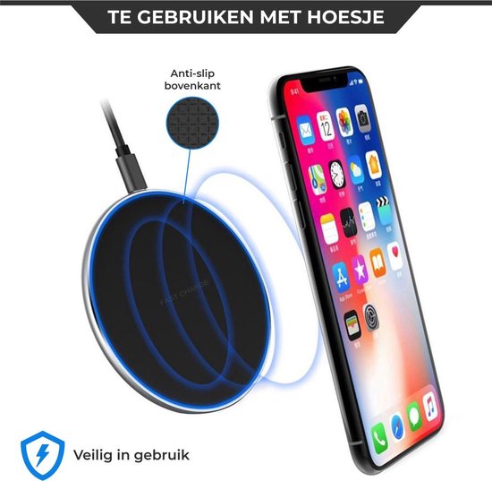 The Life Style Goods - Draadloze Oplader 10W - Inclusief Kabel - Wireless Charger - Fast Charger - iPhone en Samsung
