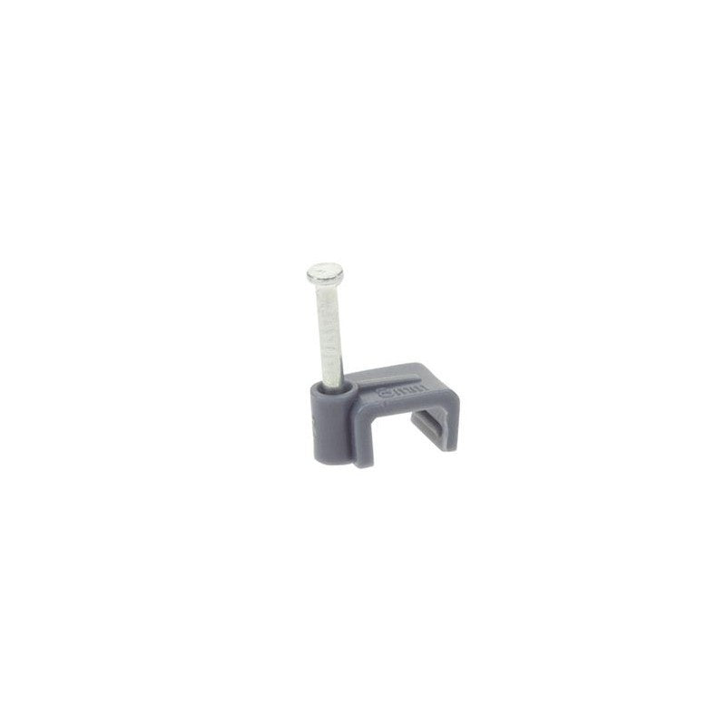 Platte Kabelclips 10 mm – Grijs – 100 Stuks – Kabelbevestiging voor Platte Kabels