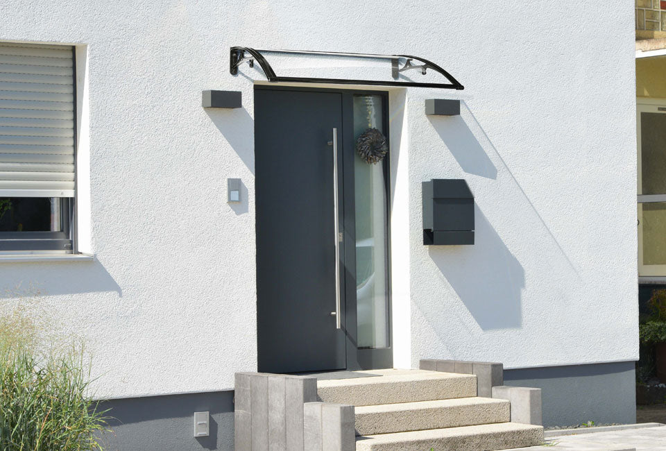 Hortensus Deurluifel - Polycarbonaat & Aluminium - 100 x 60 x 23 cm - Transparant