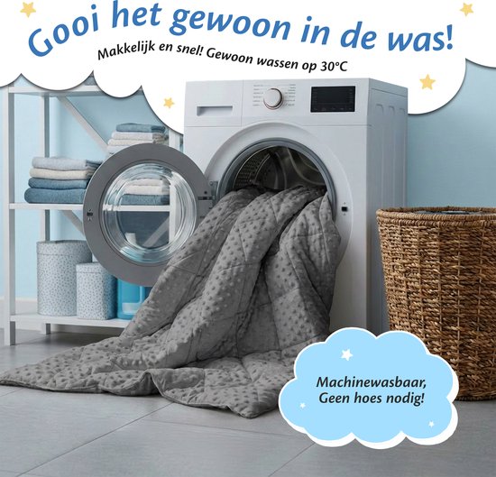 EL-Life Verzwaringsdeken Kind 3,2kg - 100 x 150cm - Zwaartedeken - Weighted Blanket - Verzwaarde Deken - OEKO-TEX Katoen & Minky Fleece