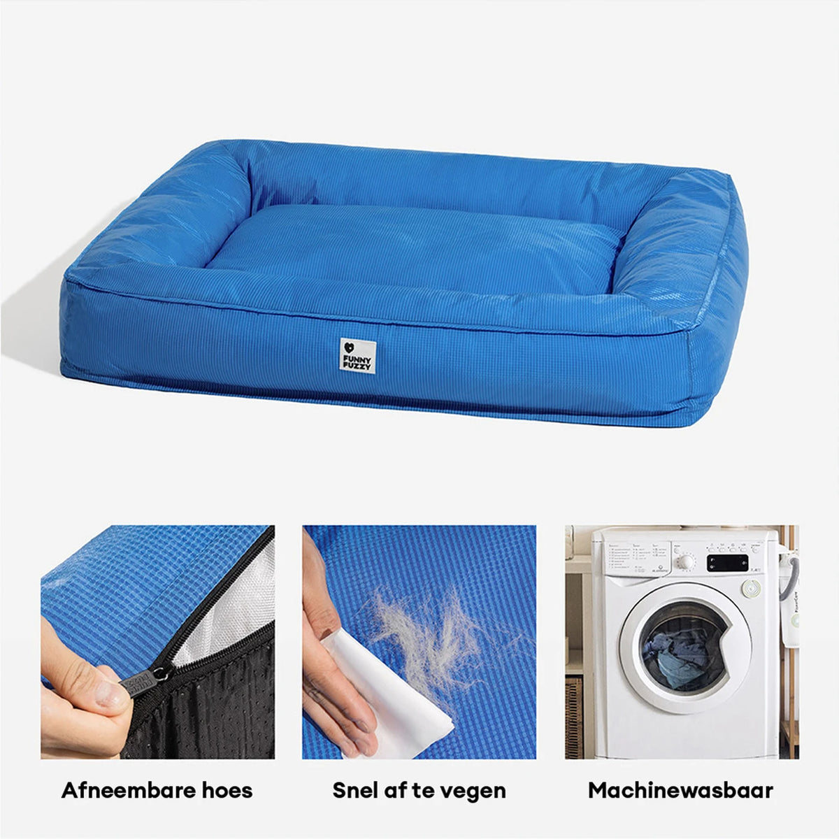 FUNNYFUZZY Orthopedisch Hondenbed - L - 75 x 58 x 13 cm - Donkergroen - Waterbestendig