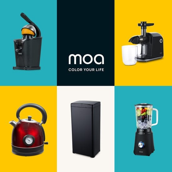 MOA Prullenbak – Sensor – 50 liter – 34 x 25 x 72 cm – Zwart