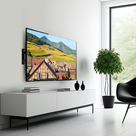 Auronic TV Beugel – Draaibaar & Kantelbaar, VESA 400x400 – Tot 40 kg – 50 x 29 x 43 cm – Zwart