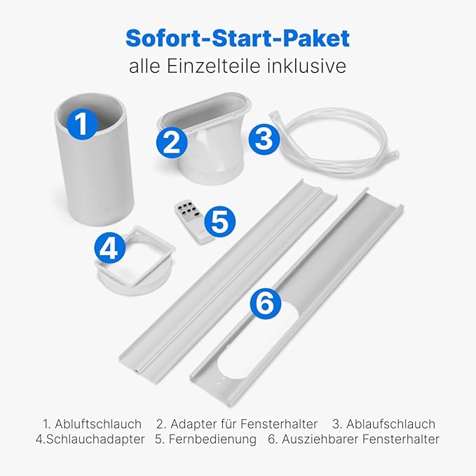 Termozeta Mobiele Airco – 3-in-1 – 9000 BTU – 33.8 x 35.4 x 68.9 cm – Wit
