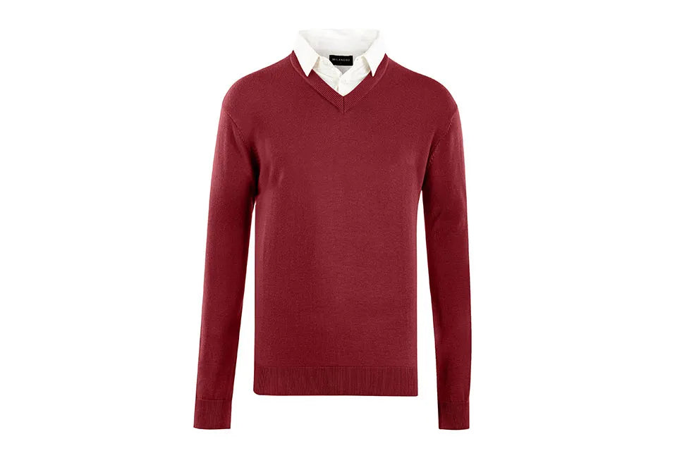 Milanoro Herentrui met Kraag – Bordeauxrood – Maat L – Stijlvol & Comfortabel