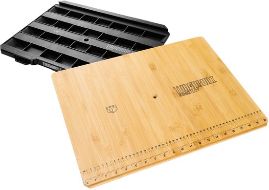 ToughBuilt® StackTech Work Surface — Werkblad 80 x 50 cm, grijs, bamboe